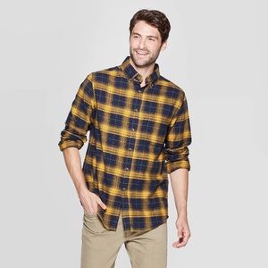 Blue and yellow flannel